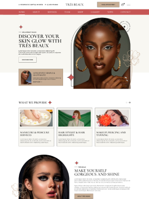 Wordpress template beauty salon